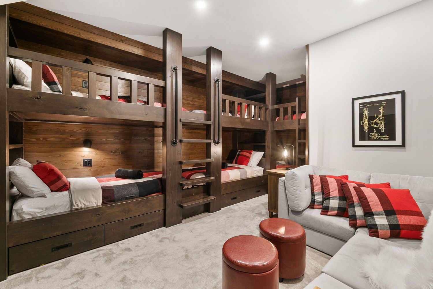 Built in bunk beds, rustic