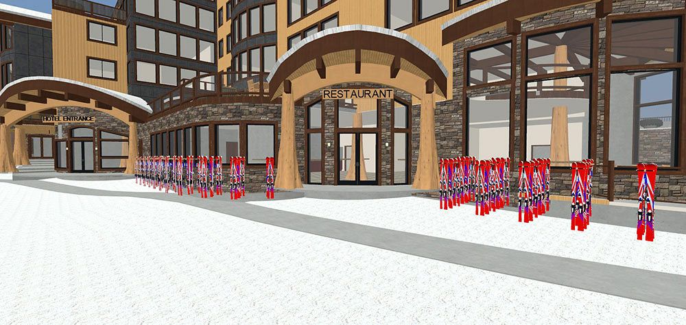 Hotel Concept with entry planning, ski storage and more